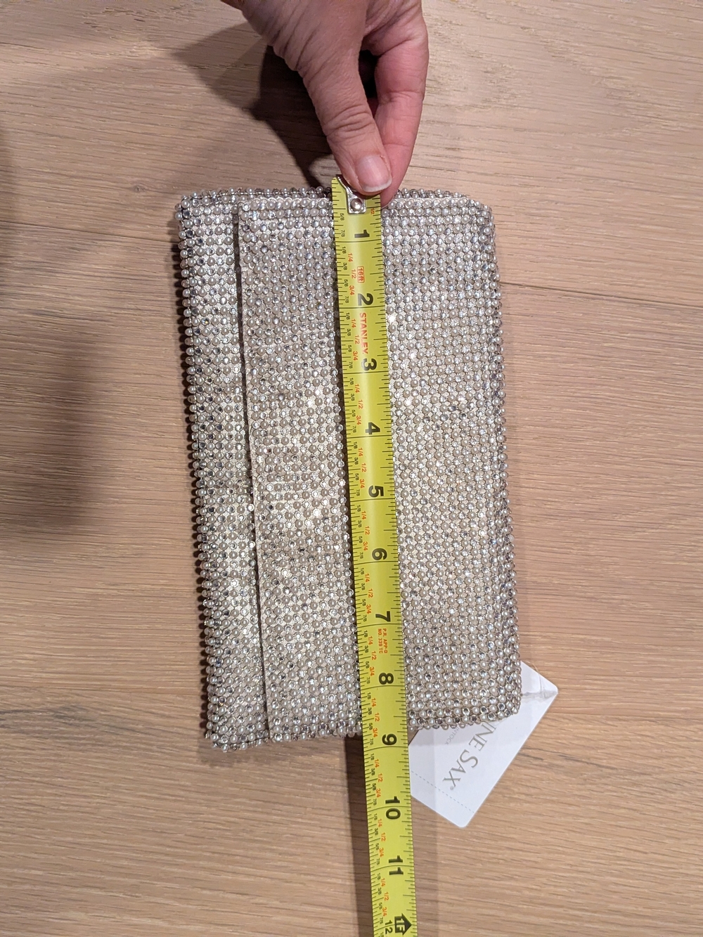 GUNNE SAX Silver Crystal Envelope Clutch - Picture 8 of 10